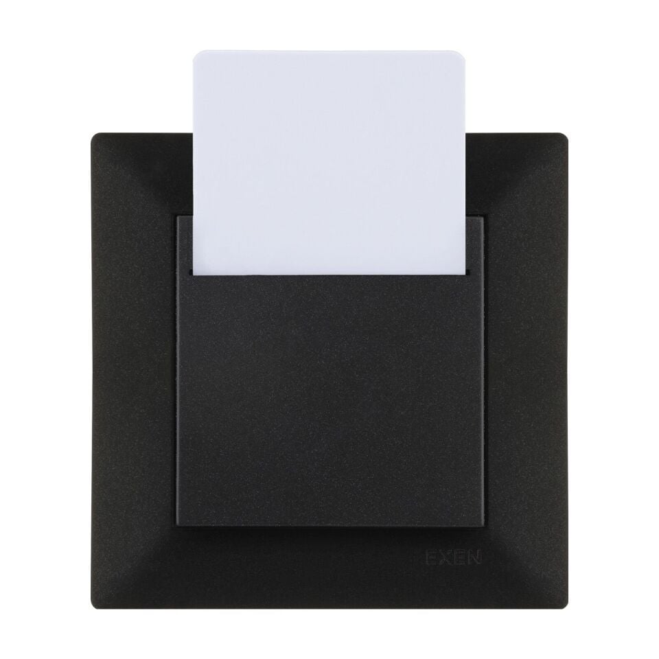 Exen Odak Metalik Siyah Rfid Energy Saver Isikli Gecikmeli Komple Takim