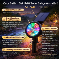 CATA Mila Solar 18w Bahçe Armatürü Rgb CT-7321