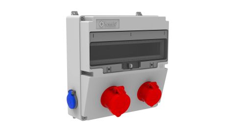 Bemis  5/32A. 380V. 1 Ad. Ön-5/16A. 380V. 1 Ad. Ön-1/16A. 220V. 2 Ad. Yan IP44 BH4-2134-1182
