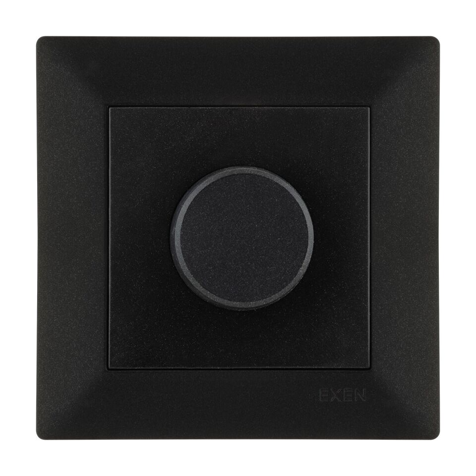 Exen Odak Metalik Siyah Dimmer 800W Komple Takim