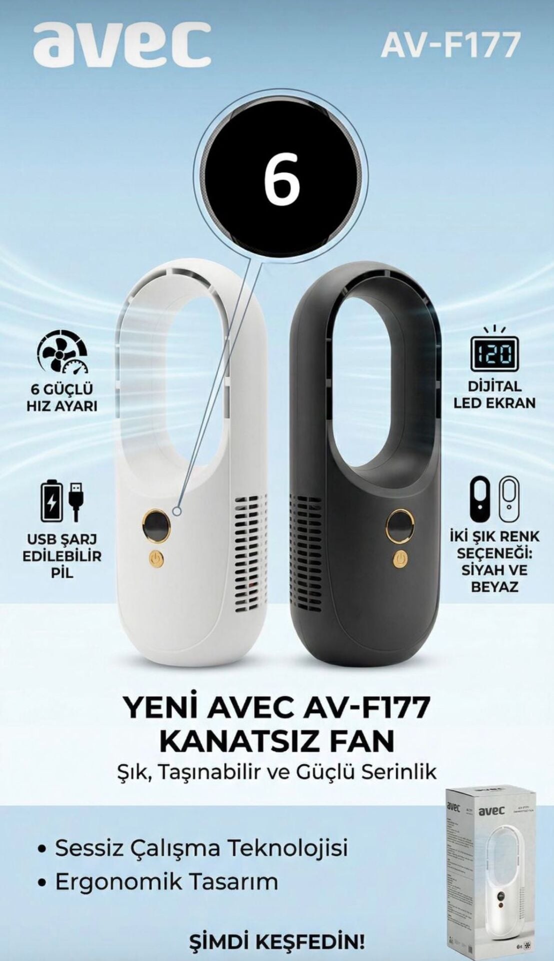 Avec Av-F177 Sarjli Usb Fan
