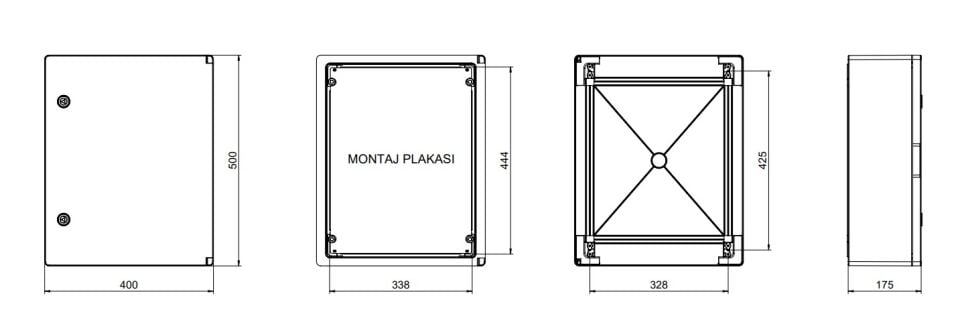 Çetinkaya Pano  40x50x17,5 ABS Pano Opak ÇP 5004