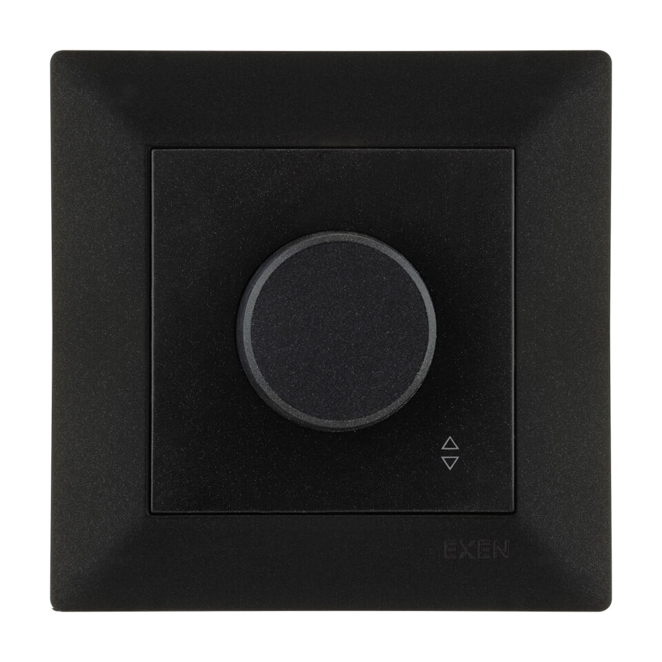 Exen Odak Metalik Siyah Veavien Dimmer 500W Komple Takim