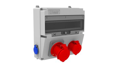 Bemis  4/32A. 380V. 1 Ad. Ön-4/63A. 380V. 1 Ad. Ön-1/16A. 220V. 2 Ad. Yan IP44 BH4-2144-1282