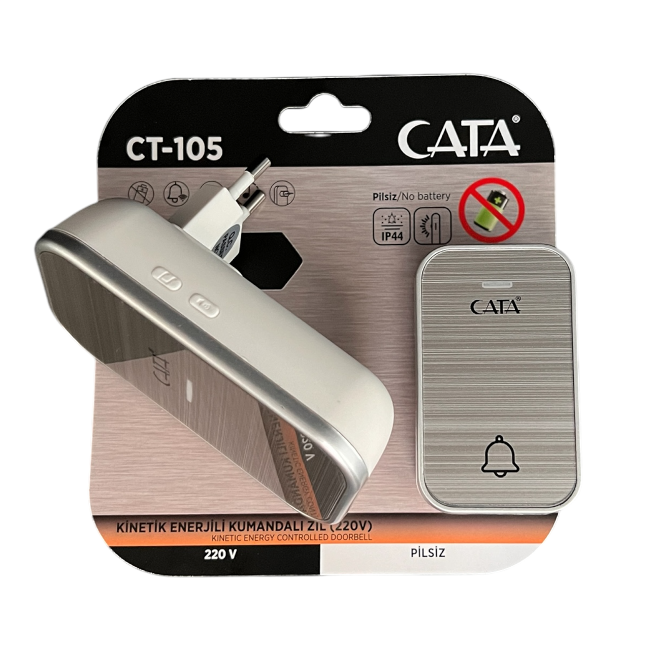 Cata  Uzaktan Kumandali Zil CT-105 220V GUMUS