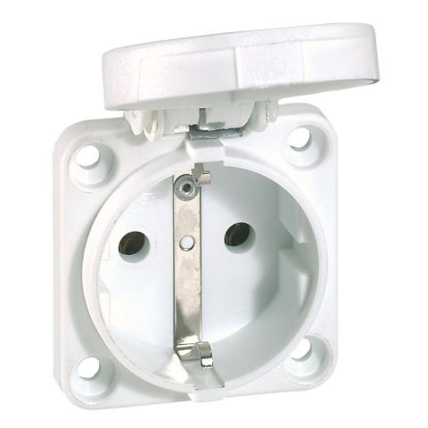 Legrand  Boşluk kapağı üzerine montaj mavi 16A 250V pano tipi şebeke prizi 50x50mm ebat  LEG-057675