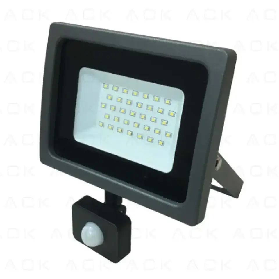 Ack 30W Siyah 6500K Ip65 Sensörlü Smd Led Projektör