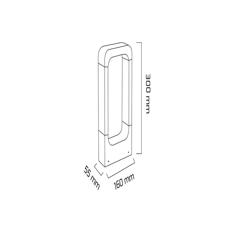 Goya Gy 6250 Siyah Kasa 12W 36° 3000K Sg Led Bahçe Armatür