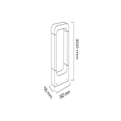 Goya Gy 6250 Siyah Kasa 12W 36° 3000K Sg Led Bahçe Armatür