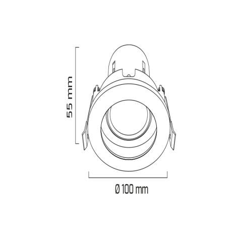 Goya Gy 1741-8 Siyah Kasa-Siyah Kasa 8W 6500K Sıva Altı Led Armatür