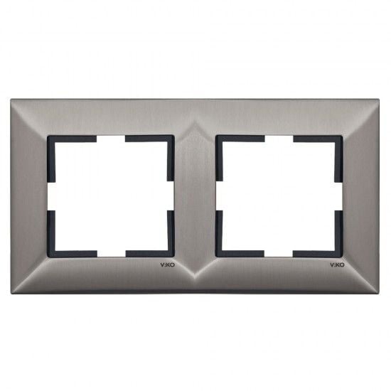 Viko Trenda Metal Inox İkili Çerçeve