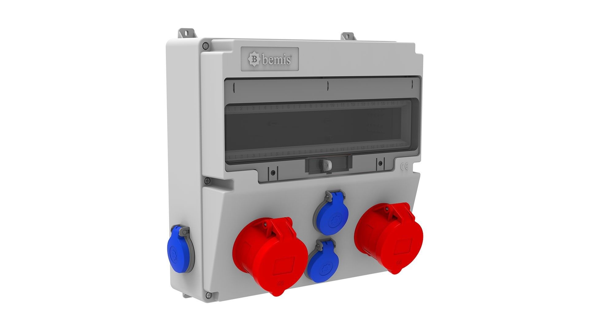 Bemis  5/32A. 380V. 2 Ad. Ön-1/16A. 220V. 2 Ad. Ön-1/16A. 220V. 4 Ad. Yan IP44 BH4-2234-2024