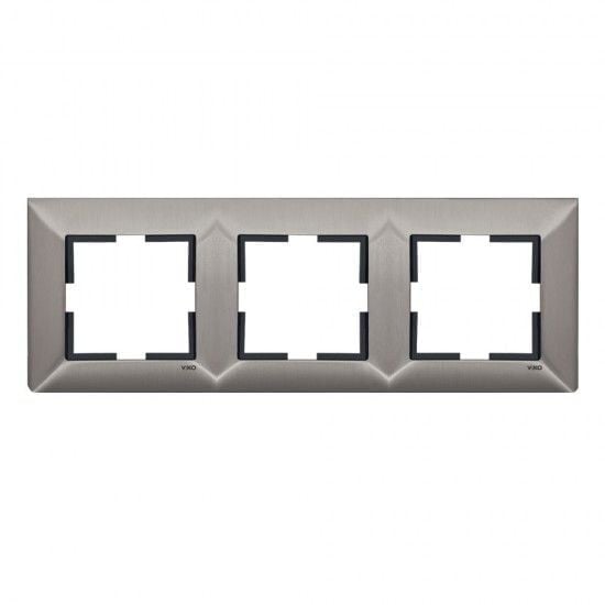 Viko Trenda Metal Inox Üçlü Çerçeve