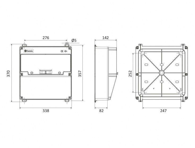 Bemis  5/63A. 380V. 2 Ad.-1/16A. 220V. 2 Ad. Yan IP44 BH4-2249-2020