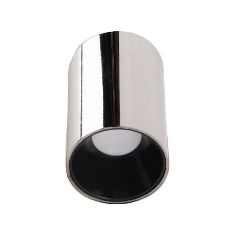 ACK Sıvaüstü Dekoratif Armatür Ø80Mmx110Mm  Beyaz Reflektör Krom Kasa AH12-08505