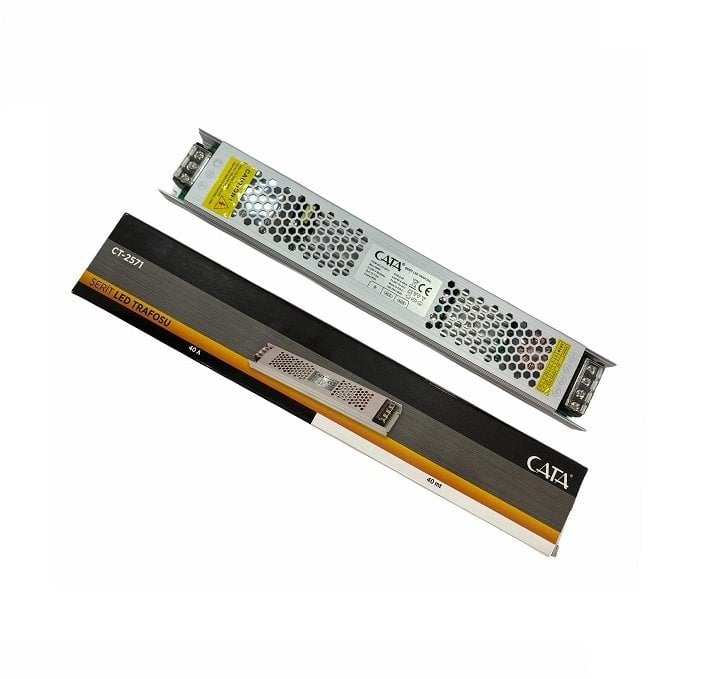 40 Amper Şerit Led Trafosu 500W Süper Slim Cata Ct-2571