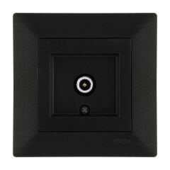 Exen Odak Metalik Siyah Tv Priz Ekranli Geçisli Komple Takim