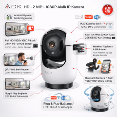ACK AK01-00101 Smart Wifi Kamera 2Mp Bluetoothlu