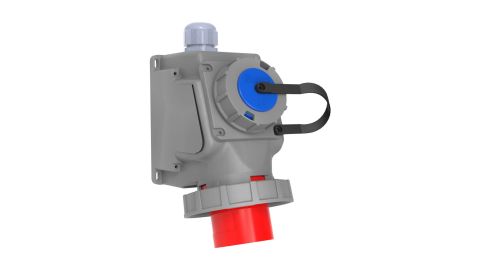 Bemis  4/32A. 90° Eğik M. Prizli Duvar Fiş IP67 BC1-3504-7238