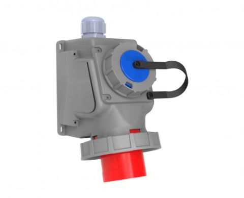 Bemis  4/32A. 90° Eğik M. Prizli Duvar Fiş IP67 BC1-3504-7238