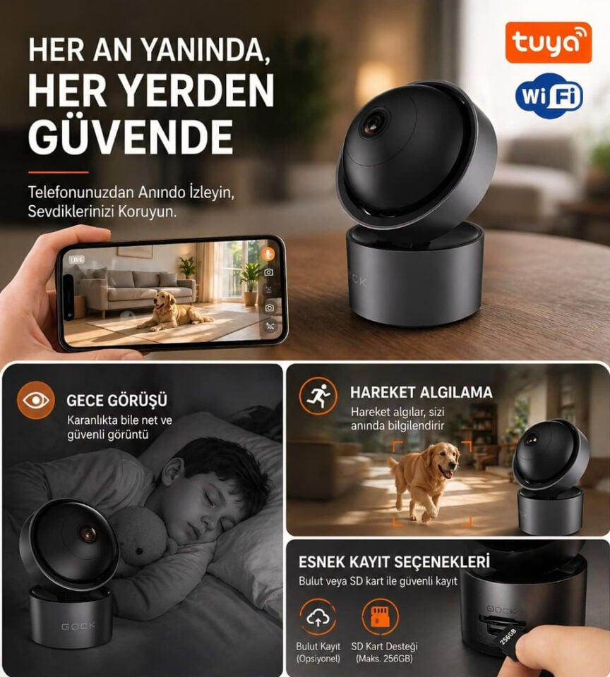 ACK AK01-00201 Smart Wifi Kamera 4Mp Bluetooth