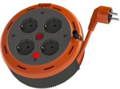BYLION Makaralı Portatif Uzatma Kablosu 5 Mt 4 Lü Priz 3x1