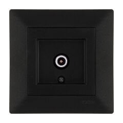 Exen Odak Metalik Siyah Tv Priz Ekranli Sonlu Komple Takim