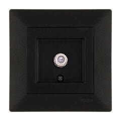 Exen Odak Metalik Siyah Uydu Prizi (F Konnektör) Komple Takim