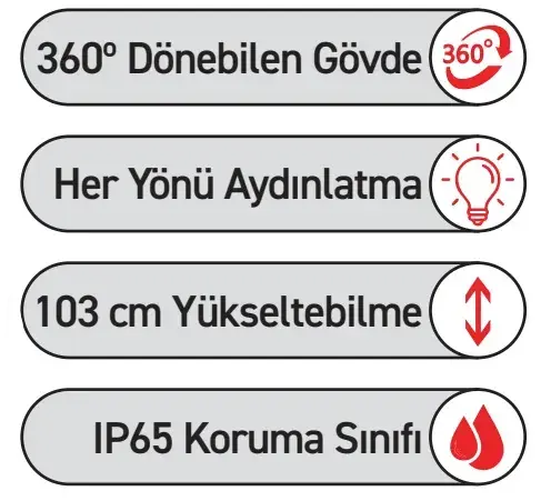 ACK AC62-05092 Sarj Edilebilir Tasinabilir Led Projektör Cct 50W
