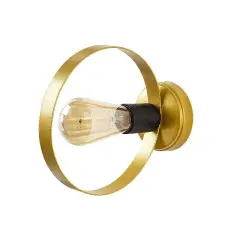 Aydinlatmadunyam Aplik GoldBlack Halka-3931