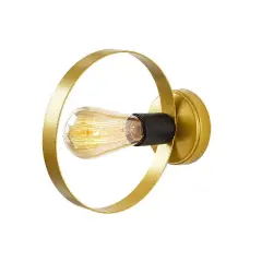 Aydinlatmadunyam Aplik GoldBlack Halka-3931
