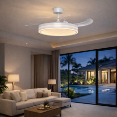 ACK AF51-00190 Led Tavan Fani Beyaz Cct 24W 42Inc(106Cm) Dimmable Uzaktan Kumandali