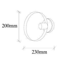 Aydinlatmadunyam Aplik GoldBlack Halka-3931