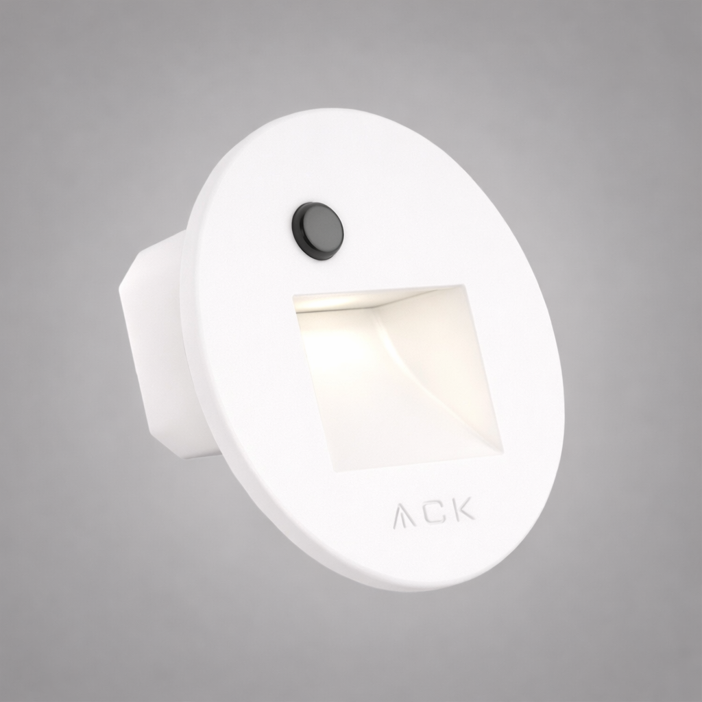 ACK AH07-02690 Sensörlü Merdiven Armatürü Cct Beyaz Kare Kare  Çerçeve