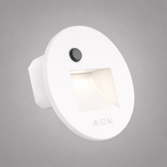 ACK AH07-02690 Sensörlü Merdiven Armatürü Cct Beyaz Kare Kare  Çerçeve
