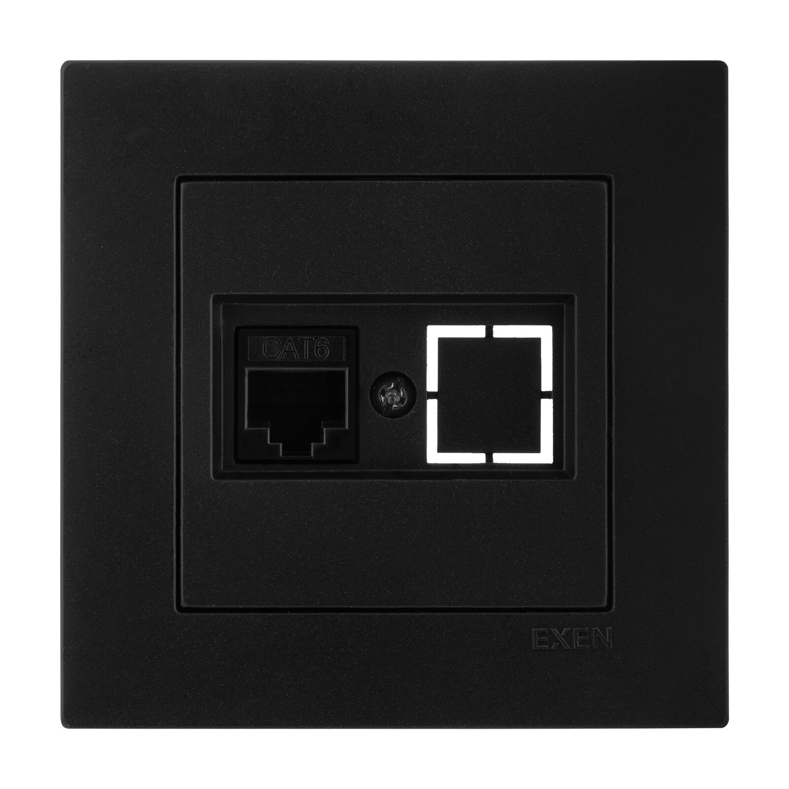 Exen Karell Metalik Siyah Tekli Data Prizi Cat6 Komple Takim