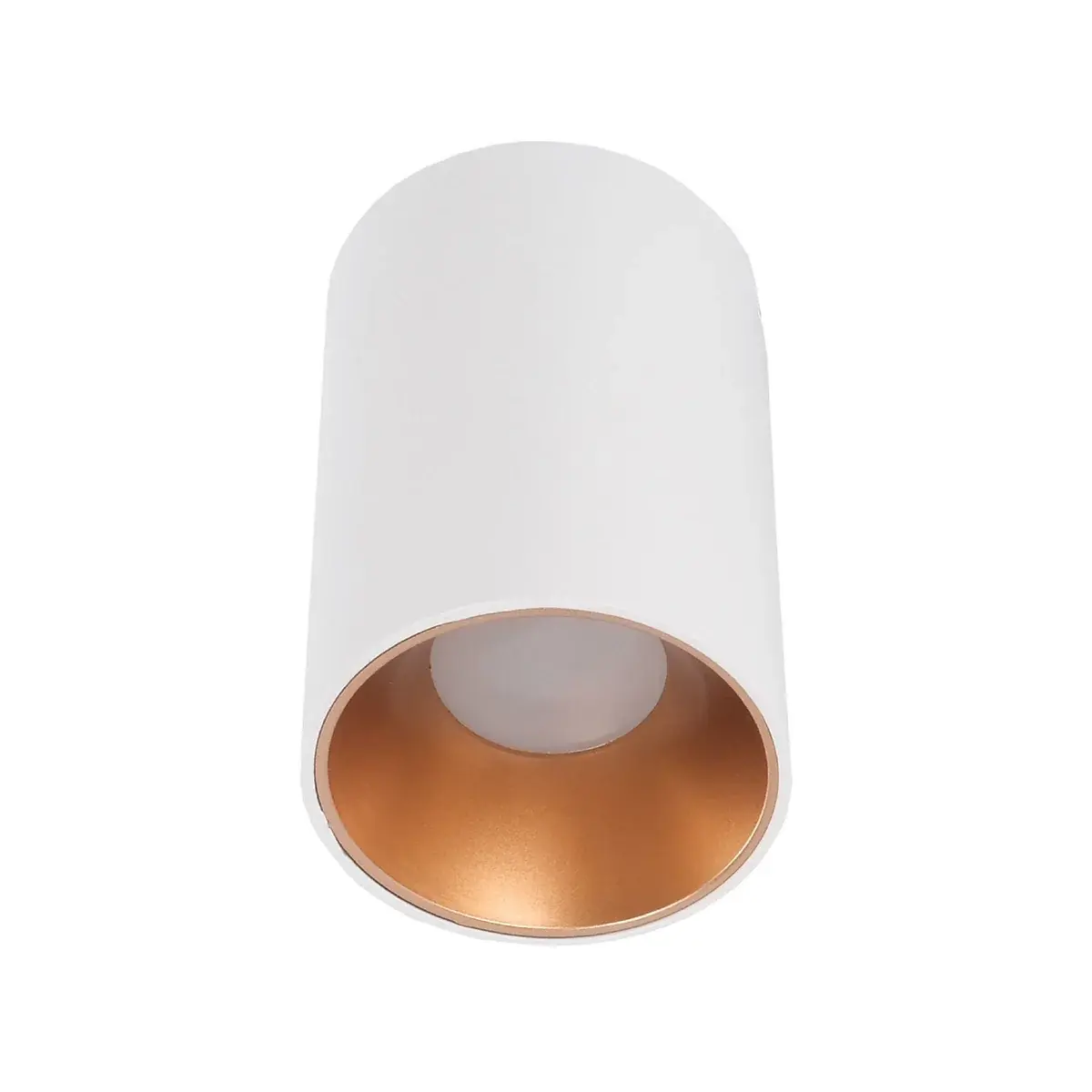 ACK Sıvaüstü Dekoratif Armatür Ø80Mmx110Mm  Parlak Krom Reflektör Beyaz Kasa AH12-08550