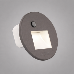 ACK AH07-02693 Sensörlü Merdiven Armatürü Cct Gri Kare Kare  Çerçeve