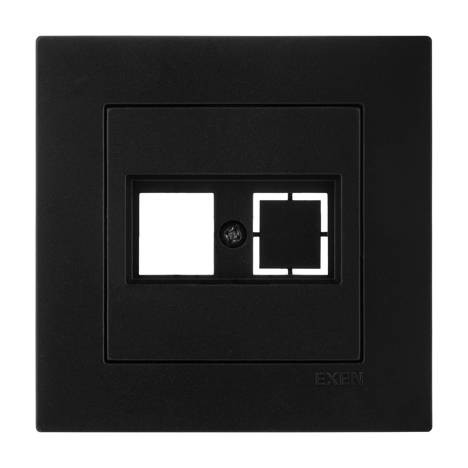 Exen Karell Metalik Siyah Data Priz Jaksiz Komple Takim