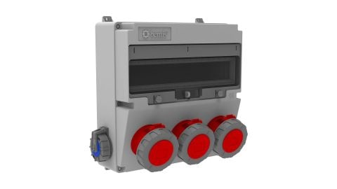 Bemis  5/32A. 380V. 1 Ad. Ön-4/32A. 380V. 2 Ad. Ön-1/16A. 220V. 2 Ad.  Yan  IP66 BH4-6224-1302