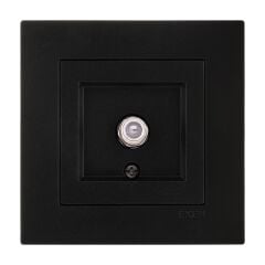 Exen Karell Metalik Siyah Uydu Prizi (F Konnektör) Komple Takim