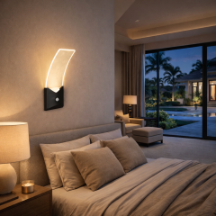 ACK AH15-00801 Seffaf Siyah Sensörlü Duvar Apligi 8W Ip65 3000K