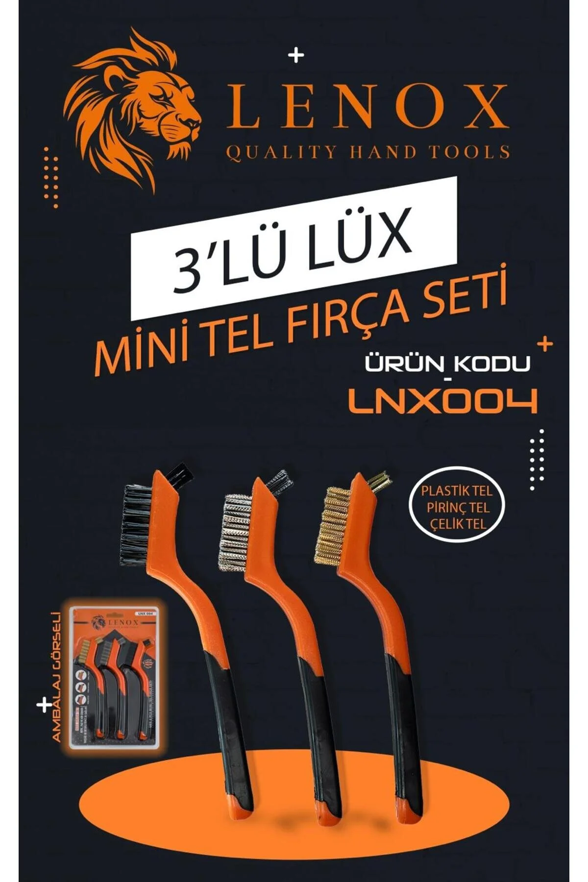 Lenox 3 Pcs Matkap Firça Seti