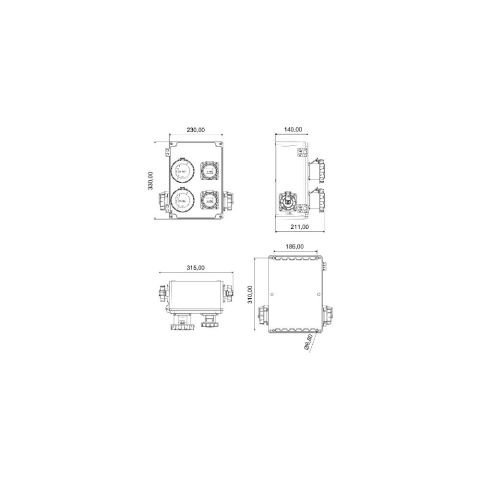 Bemis 5/32A. 380V. 2 Ad. 3/16A. 2 Ad. 1/16A. 220V. 2 Ad. (Sigota Modülsüz) - Bb4-7192-8310