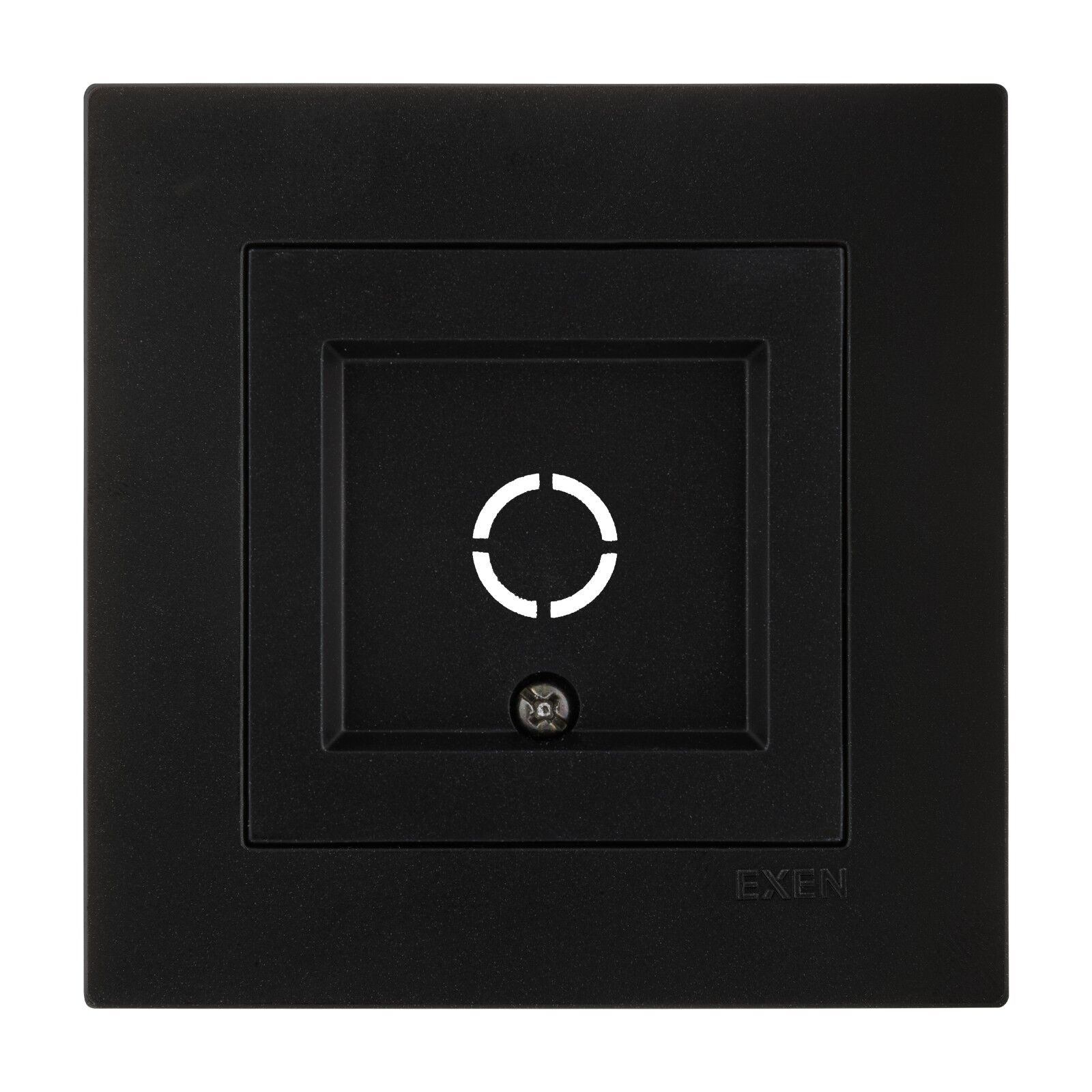 Exen Karell Metalik Siyah Tv-Kablo Çikisi Komple Takim