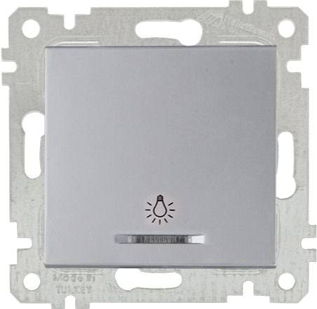 Mutlusan Rita Mek Tuş Işıklı Çağırma 220V  Klipsli  İnox - 2200 417 0182
