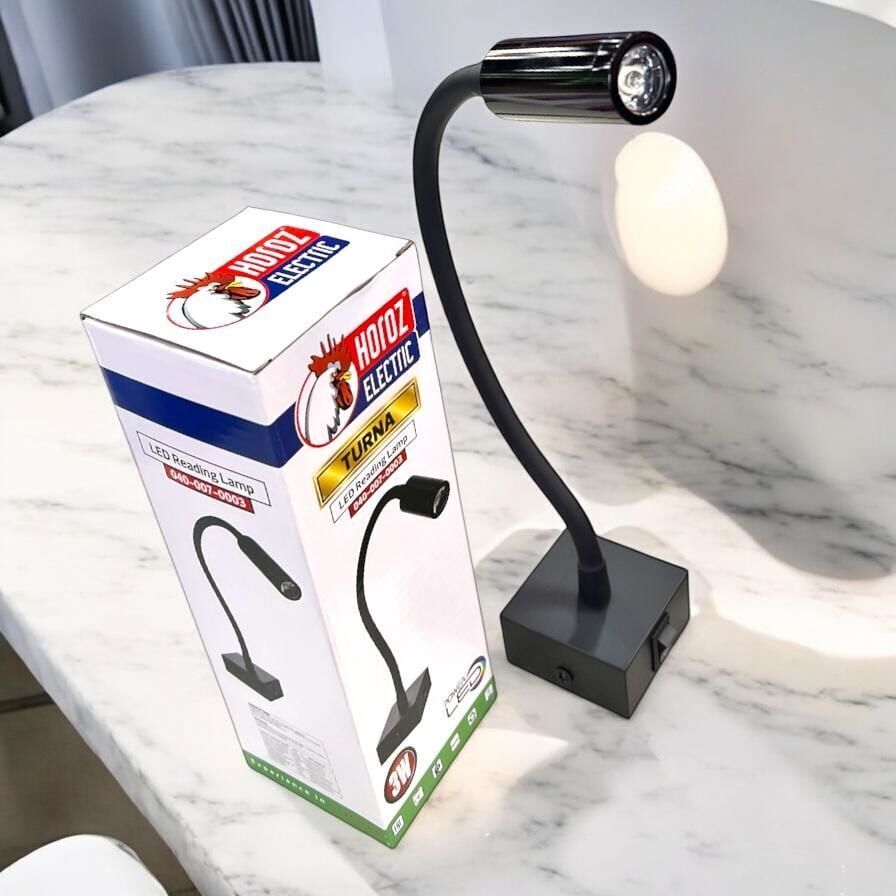 Horoz 040-007-0003 Turna 3W Siyah 4200K Led Aplik