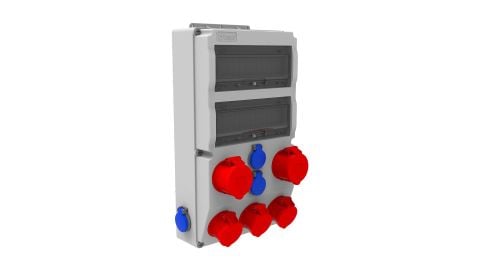 Bemis  4/16A. 380V. 3 Ad. - 4/32A. 380V. 2 Ad. - 1/16A. 220V. 4 Ad. P.P.  IP44 BD8-2228-3124