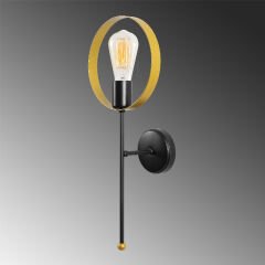 Aydinlatmadunyam Aplik GoldBlack Halka-3936