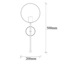 Aydinlatmadunyam Aplik GoldBlack Halka-3936